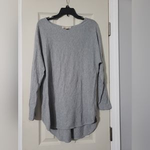 MICHAEL Michael Kors Woman's Hi-Lo Hem Tunic Sweater Light Gray Large